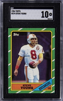 1986 Topps #374 Steve Young Rookie Card – SGC GEM MINT 10 "1 of 3!"